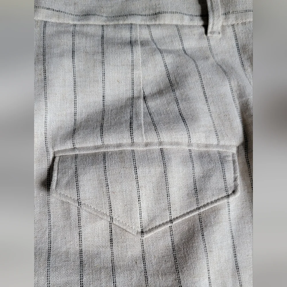 Banana Republic pinstripe linen pants, size 14